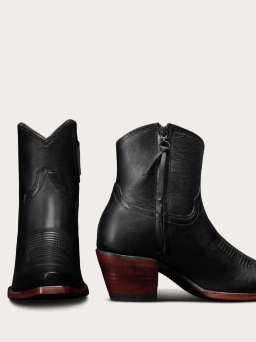 Tecovas Daisy Black Leather Ankle Boot 7